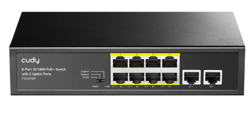 [01060] SWITCH 10 PUERTOS GIGABIT CUDY FS1010P 8 POE+ 120W