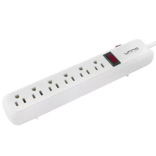 [01196] REGLETA UNNO 6 TOMAS PW5081WT BLANCA