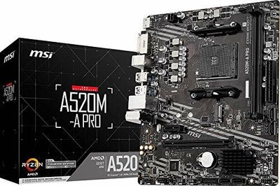 [00987] TARJETA MADRE MSI A520M-A PRO M-ATX AM4 2XDDR4 