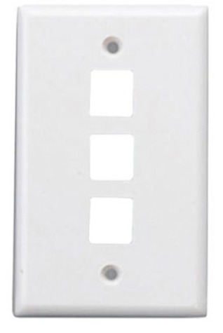 [00783] FACE PLATE 3 PUERTO GENERICO BLANCO 
