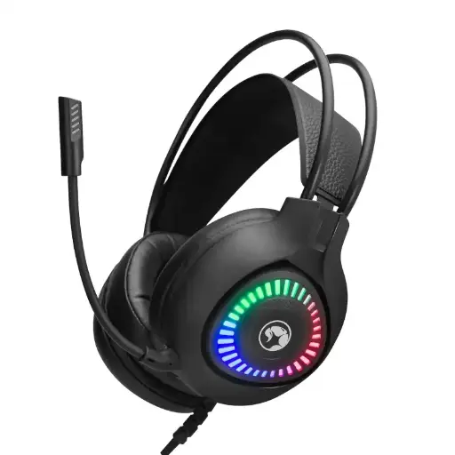 [00735] AUDIFONO CON MICROFONO GAMING MARVO AKARI 40 H8325 RGB EST. USB+3.5MM MULTIP. NEGRO