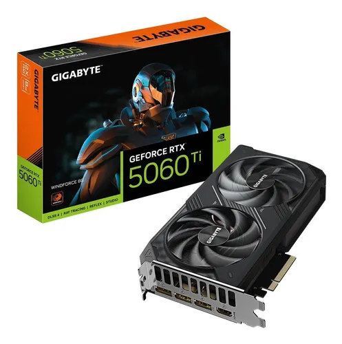 [01409] TARJETA DE VIDEO GIGABYTE RTX 5060TI WINDFORCE 8GB DDR7 