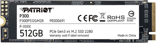 [01648] UNIDAD SSD M.2 256GB PATRIOT P300 PCIE GEN3X4
