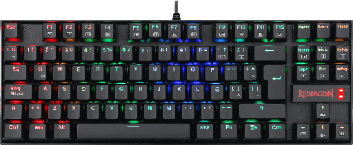 [01650] TECLADO MECANICO REDRAGON KUMARA K552RGB-1 80% USB NEGRO ESPAÑOL SW-AZUL