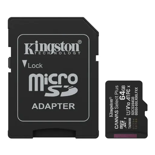 [01742] MEMORIA MICROSDXC KINGSTON 64GB SDCS3/64GB CLASE 10 CANVAS SELECT PLUS