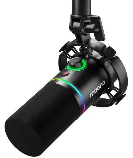 [01809] MICROFONO STREAMING MAONO RGB DGM40 PRO USB INALAMBRICO CON TRIPODE CONDESADOR NEGRO (copia)