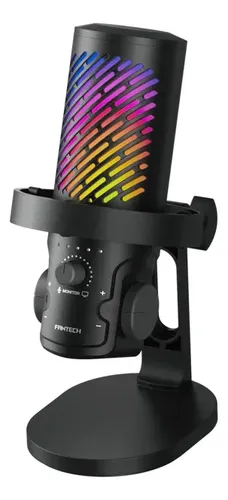 [01841] MICROFONO STREAMING FANTECH LEVIOSA AURA MCX04 BK USB NEGRO