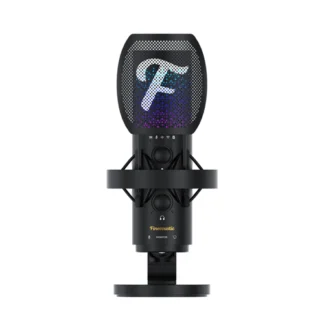 [01842] MICROFONO STREAMING FANTECH LEVIOSA WAVE WMCX01 BK INALAMBRICO CON TRIPODE CANCELACION DE RUIDO