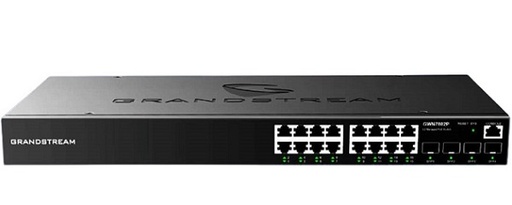 [01854] SWITCH GRANDSTREAM GWN7802P 16 PUERTOS POE GIGABIT CON 4 UP SFP+ RACK CAPA 2+ 270W