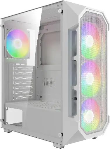 [01931] CASE GAMDIAS GAMING AURA GC1 ELITE ATX 4XFAN ARGB BLANCO