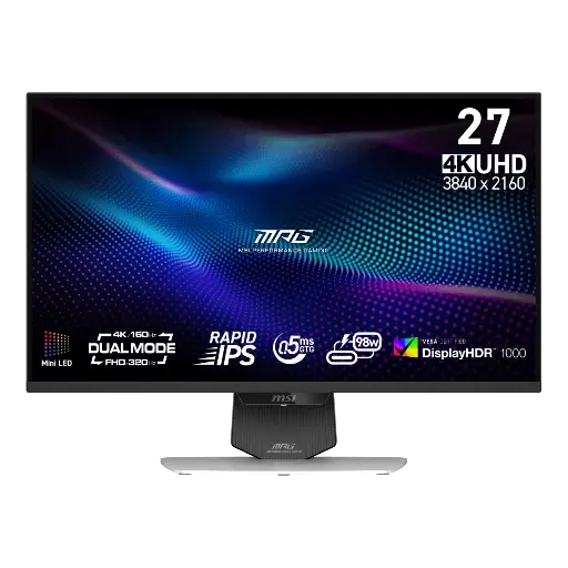 [02017] MONITOR MSI 27" MPG GAMING 274QPF RAPID IPS PLANO 300HZ 2K 1MS 9S6-3CF09H-005 NEGRO 