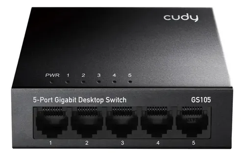 [02030] SWITCH CUDY GS105 5 PUERTOS GIGABIT METAL
