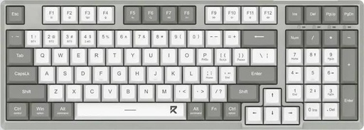[02049] TECLADO REDRAGON BK-7114WG INALAMBRICO ESPAÑOL BLANCO/GRIS