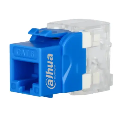[02071] KEYSTONE JACK CAT 6 DAHUA AZUL 180° DH-PFM3970-6U-BLUE