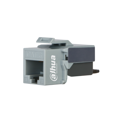 [02072] KEYSTONE JACK CAT 6 DAHUA GRIS 90° DH-PFM3970-6U-1-GRAY