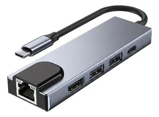 [02094] HUB 5 EN 1 MAGIC HDMI + RJ45 GIGABIT + 2 X USB-A +USB-C