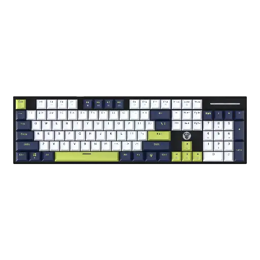 [00209] TECLADO MECANICO FANTECH ATOM 104S MK878S INGLES 100% MORI BLANCO SW-AZUL