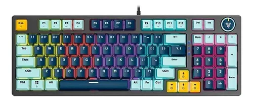 [00226] TECLADO MECANICO FANTECH ATOM 96 MK890V2 INGLES 80% AZUL SKY SW-ROSADO
