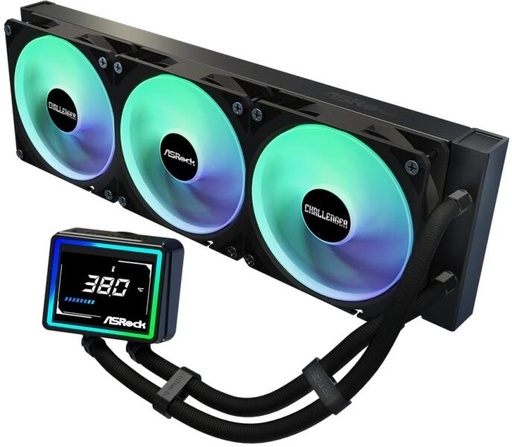 [02109] REFRIGERACION LIQUIDA ASROCK CHALLENGER 360 DIGITAL SMART TDP 300W ARGB 90-ACLA36-BAAGA NEGRO