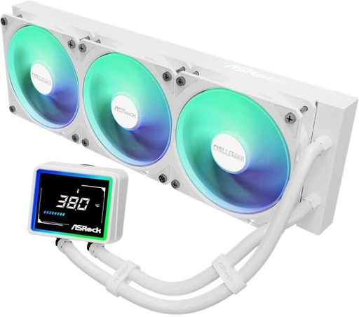 [02110] REFRIGERACION LIQUIDA ASROCK CHALLENGER 360 DIGITAL SMART TDP 300W ARGB 90-ACLA36-WAAGA BLANCA