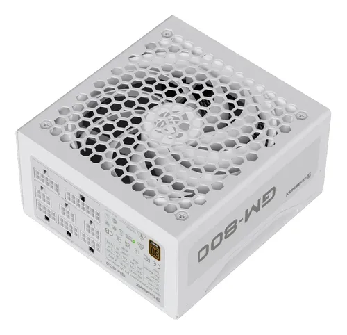 [02115] FUENTE DE PODER 800W GAMEMAX GM800 CERTIFICADA 80+ BRONZE MODULAR BLANCO