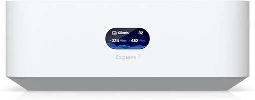 [02130] ROUTER UBIQUITI UX7 UNIFI EXPRESS UX7 CLOUD GATEWAY WIFI 1 PUERTO 2.5 GBE Y 1 PUERTO 10GBE TRI BANDA BE10700
