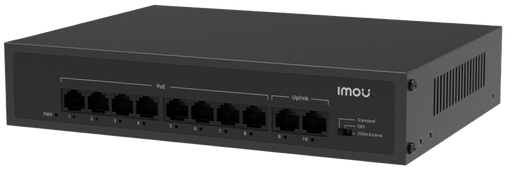[02156] SWITCH IMOU SF1010P 8 PUERTOS POE + 2UP 10/100 65W