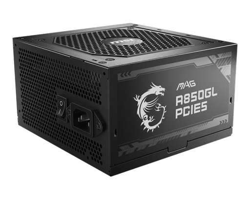 [00426] FUENTE DE PODER 850W MSI MAG A850GL PCIE-5 CERTIFICADA 80+ GOLD MODULAR NEGRO
