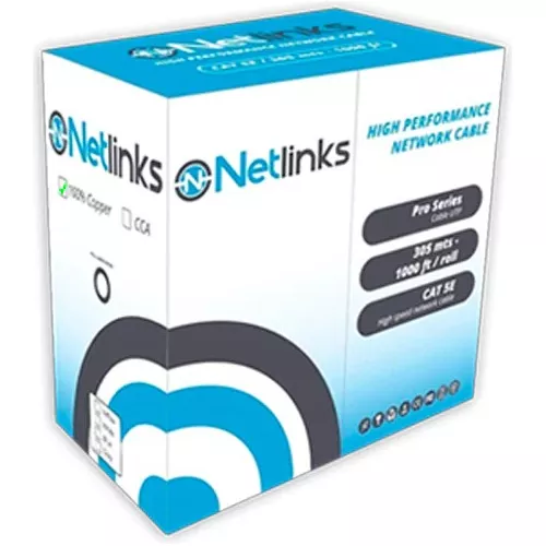 [01188] BOBINA CABLE UTP 305M CAT 6 INTERIOR NETLINKS CCA