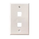 [01156] FACE PLATE WIRE PLUS 2 PUERTOS BLANCO