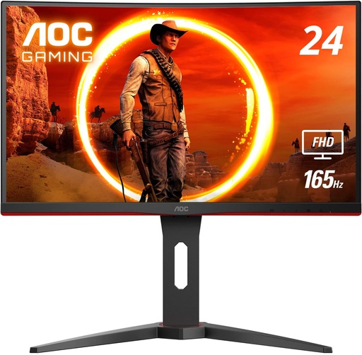 [01080] MONITOR AOC 24" CURVO 165HZ 1MS C24G1A 