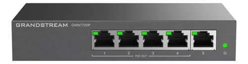 [00575] SWITCH GRANDSTREAM GWN7700P 4 PUERTOS POE + 1 UP GIGABIT 60W