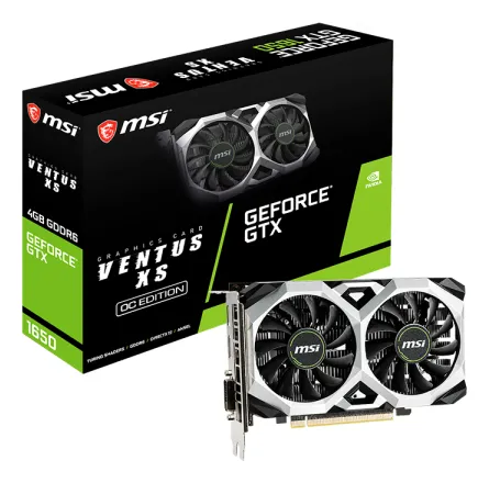 [01073] TARJETA DE VIDEO MSI GTX 1650 D6 4GB DDR6 VENTUS XS OCV3